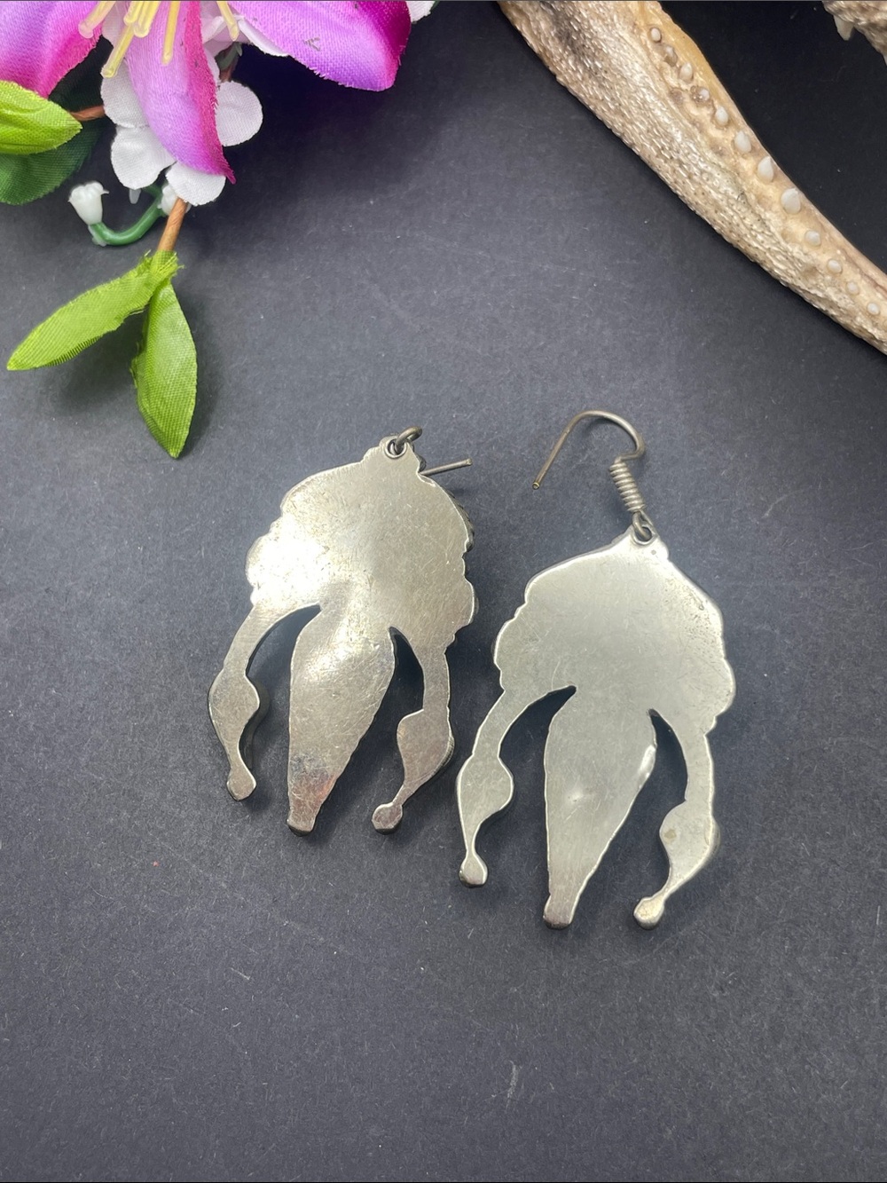 Tibetan statement earrings vintage - Picture 4 of 5